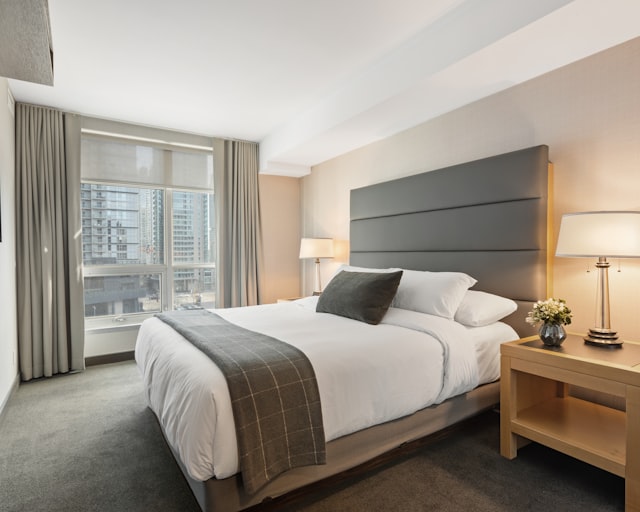 Fresh comforter and bedding sets after turnover