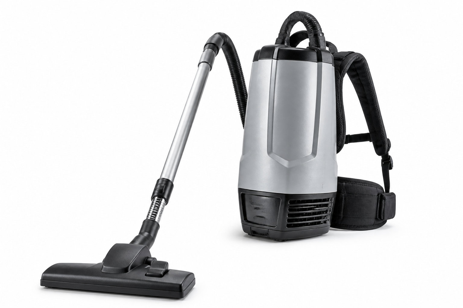 Professional backpack vacuum for commercial floor care